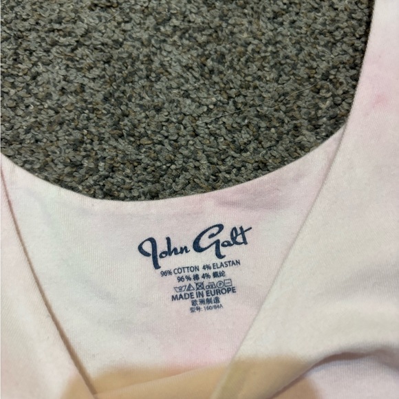John Galt Pink Marble Cropped Tank - Picture 2 of 5